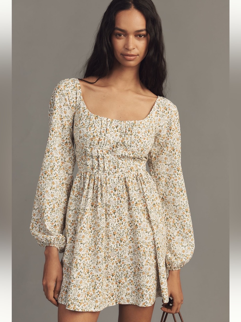 Anthropologie Coquette Cottagecore Floral Corset Mini Dress NWT L Flowy - Picture 3 of 13